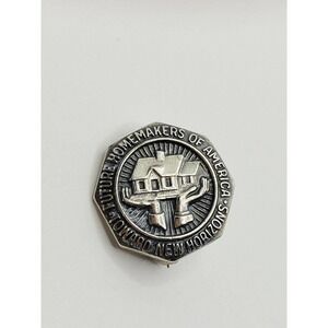 Vintage Pin Brooch Sterling Future Homemakers of America Toward New Horizons